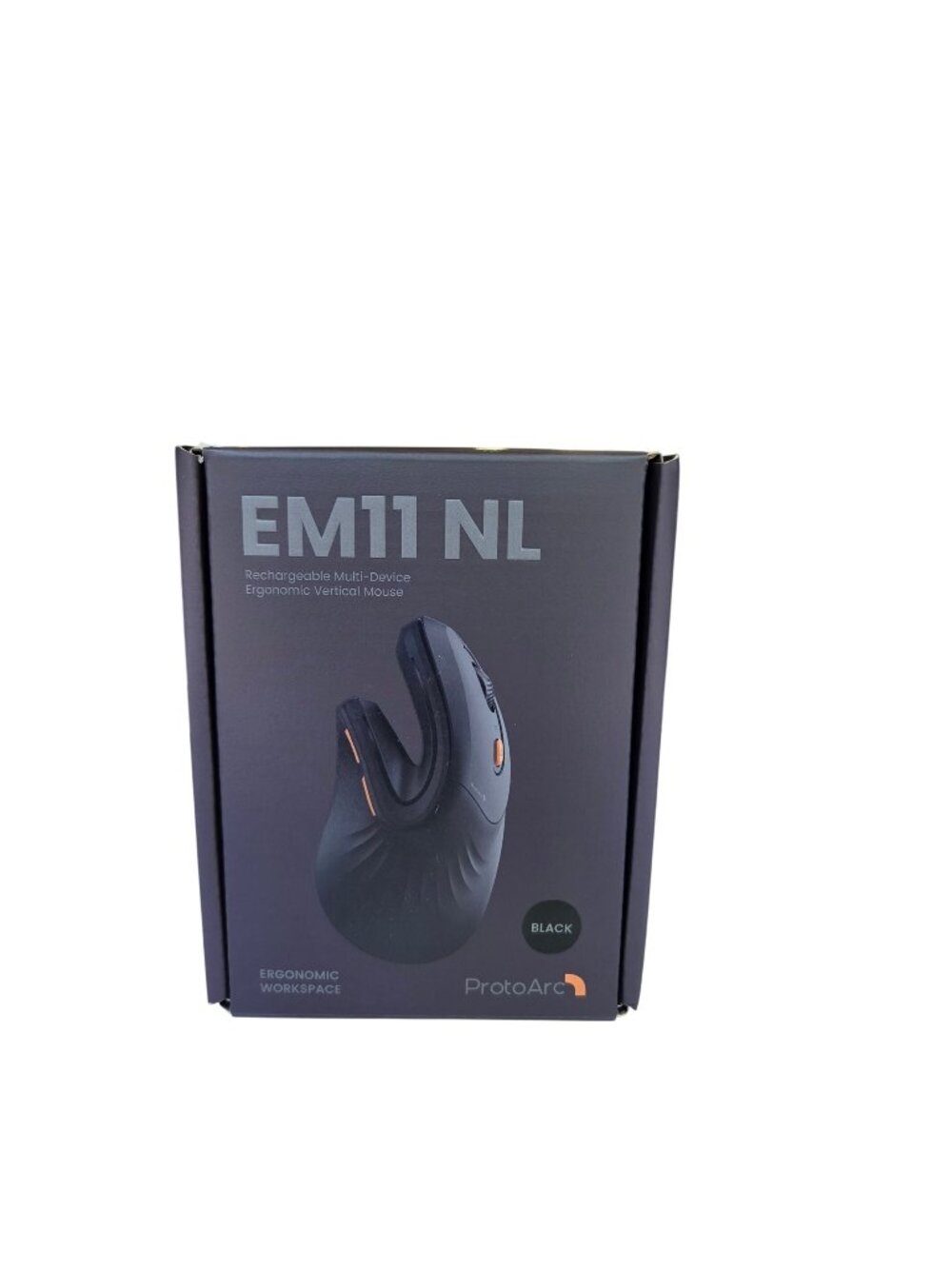 ProtoArc EM11 NL Rechargeable Multi-Device Ergonomic Vertical Mouse Black